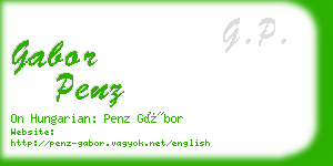 gabor penz business card
